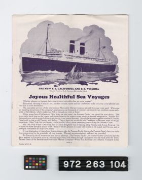 Image representing Brochure, Steamship.