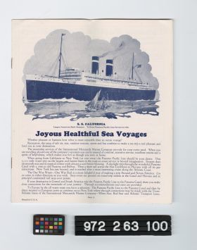 Image representing Brochure, Steamship.
